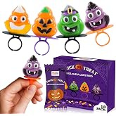 Halloween Candy Ring Pops - 18 Individually Wrapped Suckers Bulk Variety Pack - Trick or Treat Candy - Halloween Party Favors