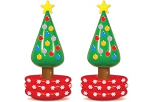 Beistle Inflatable Christmas Tree Coolers 2 Piece, 26" x 56", Multicolored