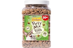 Purina Friskies Made in USA Facilities, Natural Cat Treats, Party Mix Natural Yums Catnip Flavor - 20 Ounce (Pack of 1)