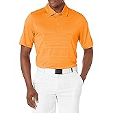 Cutter & Buck Men's Moisture Wicking Textured Cascade Melange Stripe Polo Shirt