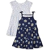 Gerber Baby Girls Toddler 2-Pack Short Sleeve Cotton Dresses