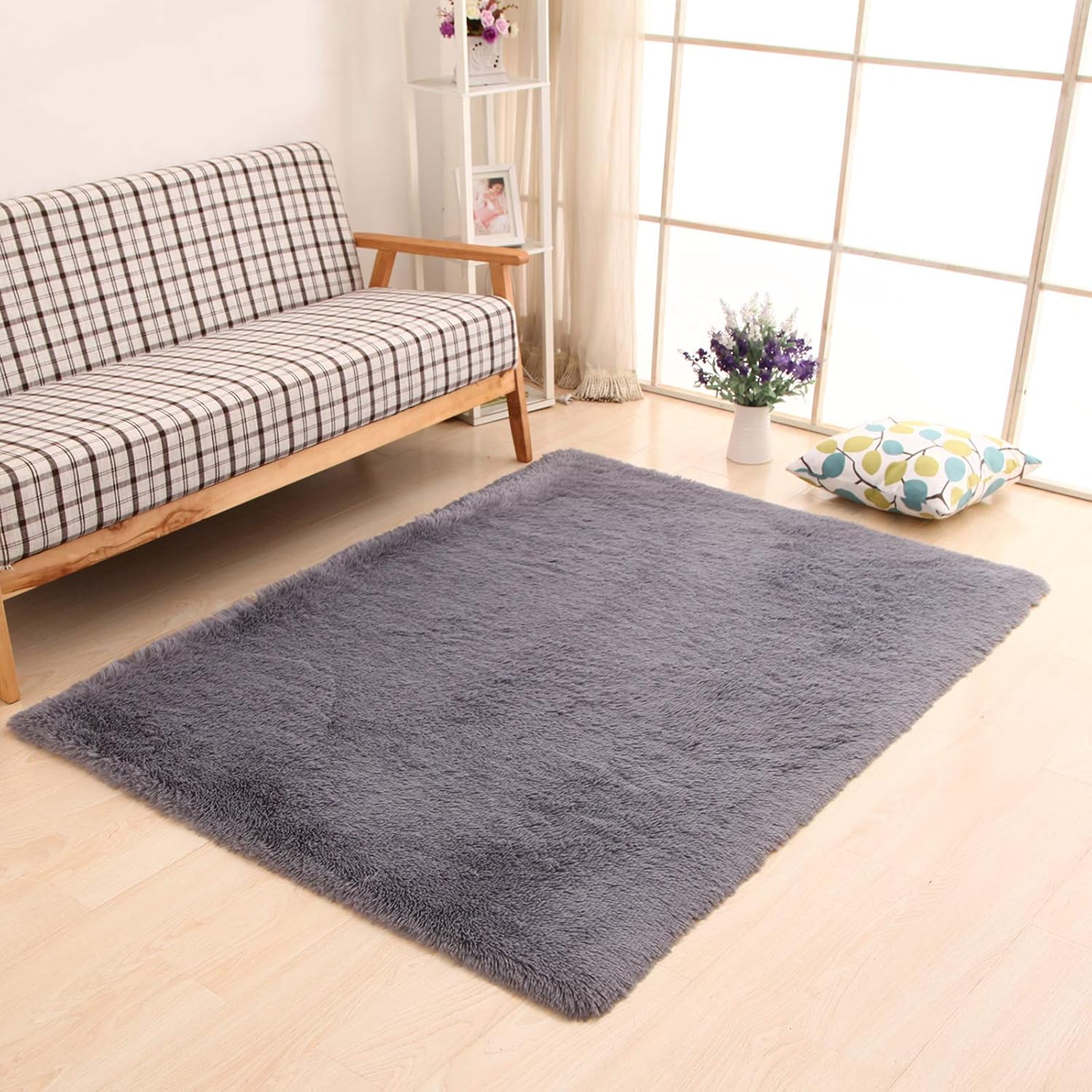Super Soft Fluffy Area Rug For Bedroom Living Room Furry Rug Antiskid