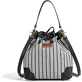 Montana West X Lee Bucket Bag for Women Drawstring Hobo Crossbody Bag with Detachable Straps