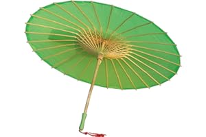 AEAOA Plain Bamboo Cloth Parasol Umbrella Great for Wedding Party Favor (Green)