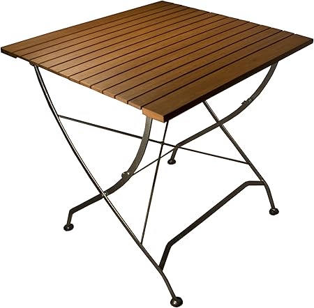 Amazon Com Arboria Square Patio Table Outdoor Seating Space For 4 With Hammered Metal Base Folding Patio Tables Garden Outdoor