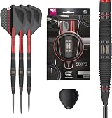 Target Darts Scope Steel Tip Swiss Point Set 90% Tungsten 04-22G Red Black