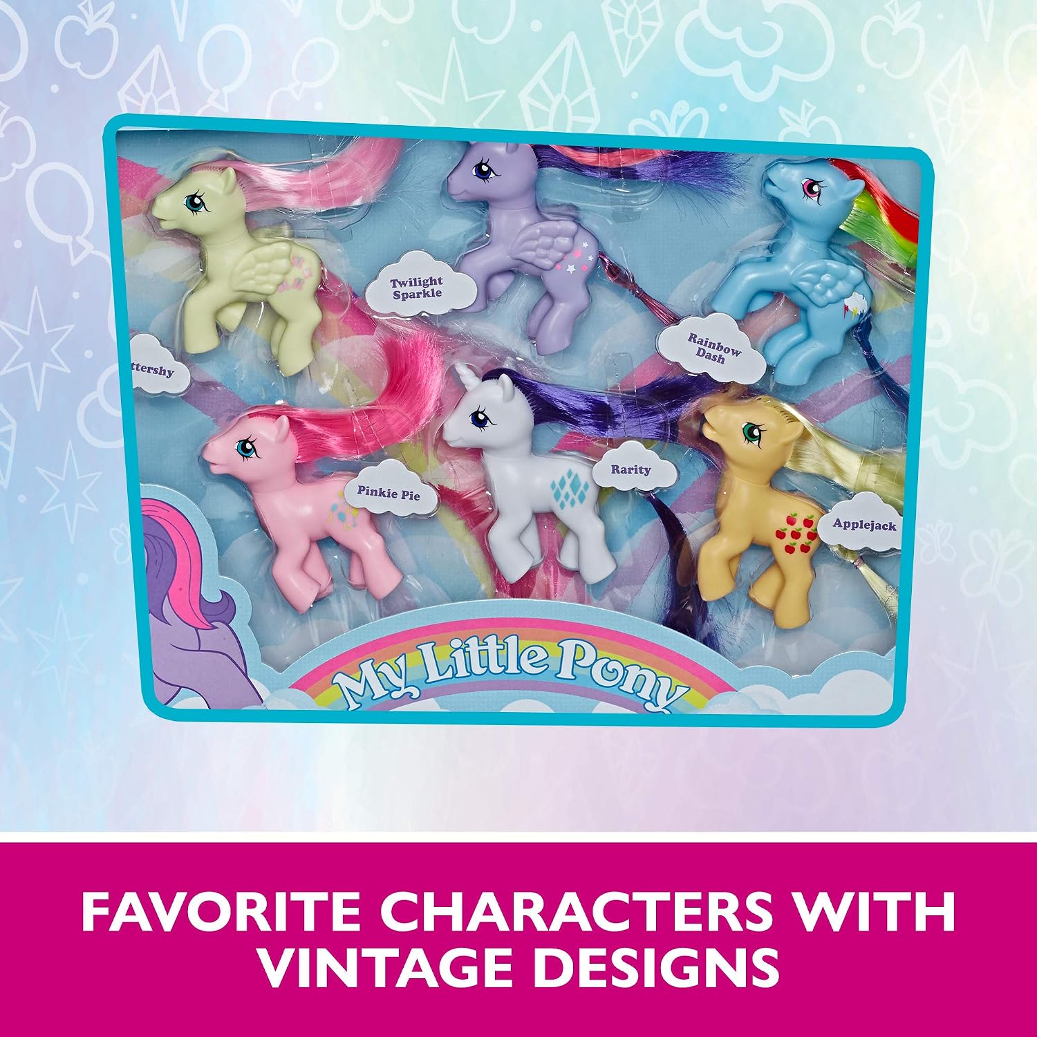 My Little Pony Coffret De 6 Figurines Vintage Poneys Amis Au Style Retro 7 5 Cm Amazon Fr Jeux Et Jouets