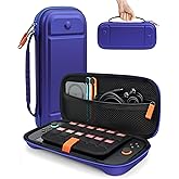 TRANSNOVO Switch 2 Carrying Case for Nintendo Switch 2 (2025) – Protective Hard Shell Travel Case with 12 Game Card Slots, Shockproof Storage Bag for Switch 2 Accessories, Soft Plush Lining, Blue
