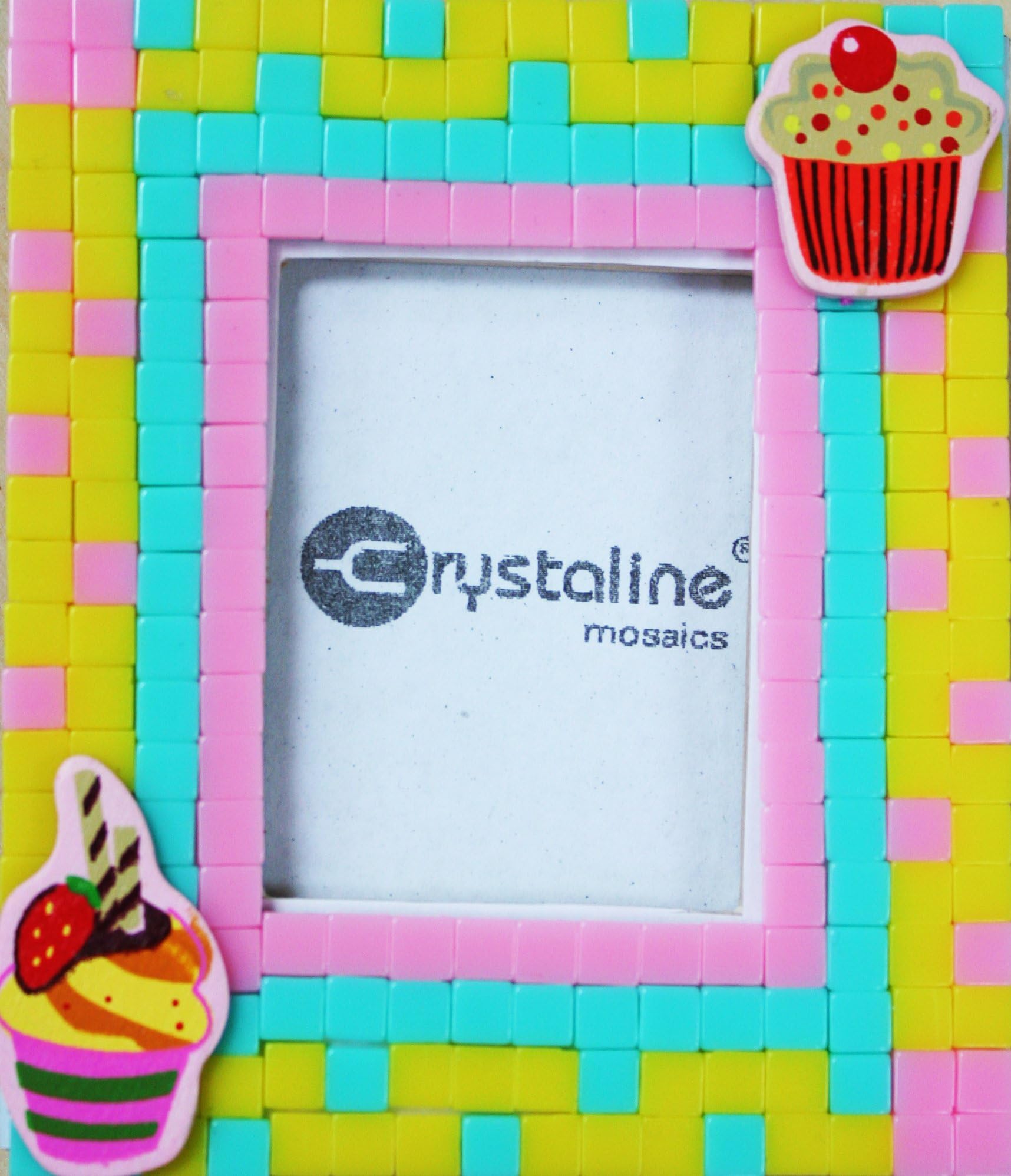 Crystaline Mosaic DIY Table Top Picture Frame Kit - Cupcake theme for small photo (1.5" 2")