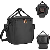 Portable Speaker Bag Compatible with JBL Partybox Encore Essential 2/Essential,Padded Carrying Case Travel Bag with Shoulder Strap&Multi-Pockets Compatible with JBL Microphone,Accessories|Speaker Case