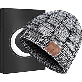 Bluetooth Beanie Hat Headphones, 23H Playtime, Cool Christmas Tech Gifts | Soft &amp; Warm, Hands-Free Calls &amp; Wireless Music ,Washable, Stretch Fit, Stocking Stuffers for Men, Women, Teen Boys &amp; Girls