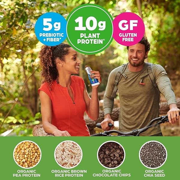 ORGAIN ORGANIC VEGAN PROTEIN BARS, CHOCOLATE CHIP COOKIE DOUGH – 10G PLANT BASED PROTEIN, LOW CALORIE HEALTHY SNACKS, NO LACTOSE OR SOY INGREDIENTS, GLUTEN FREE, NON-GMO – 1.41 OZ (PACK OF 12)
