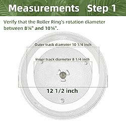 Gemroom 12.5" Microwave Glass Plate Compatible with