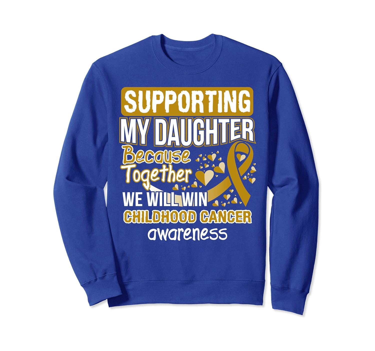 Supporting My Daughter Childhood Cancer Awareness Sweatshirt-anz