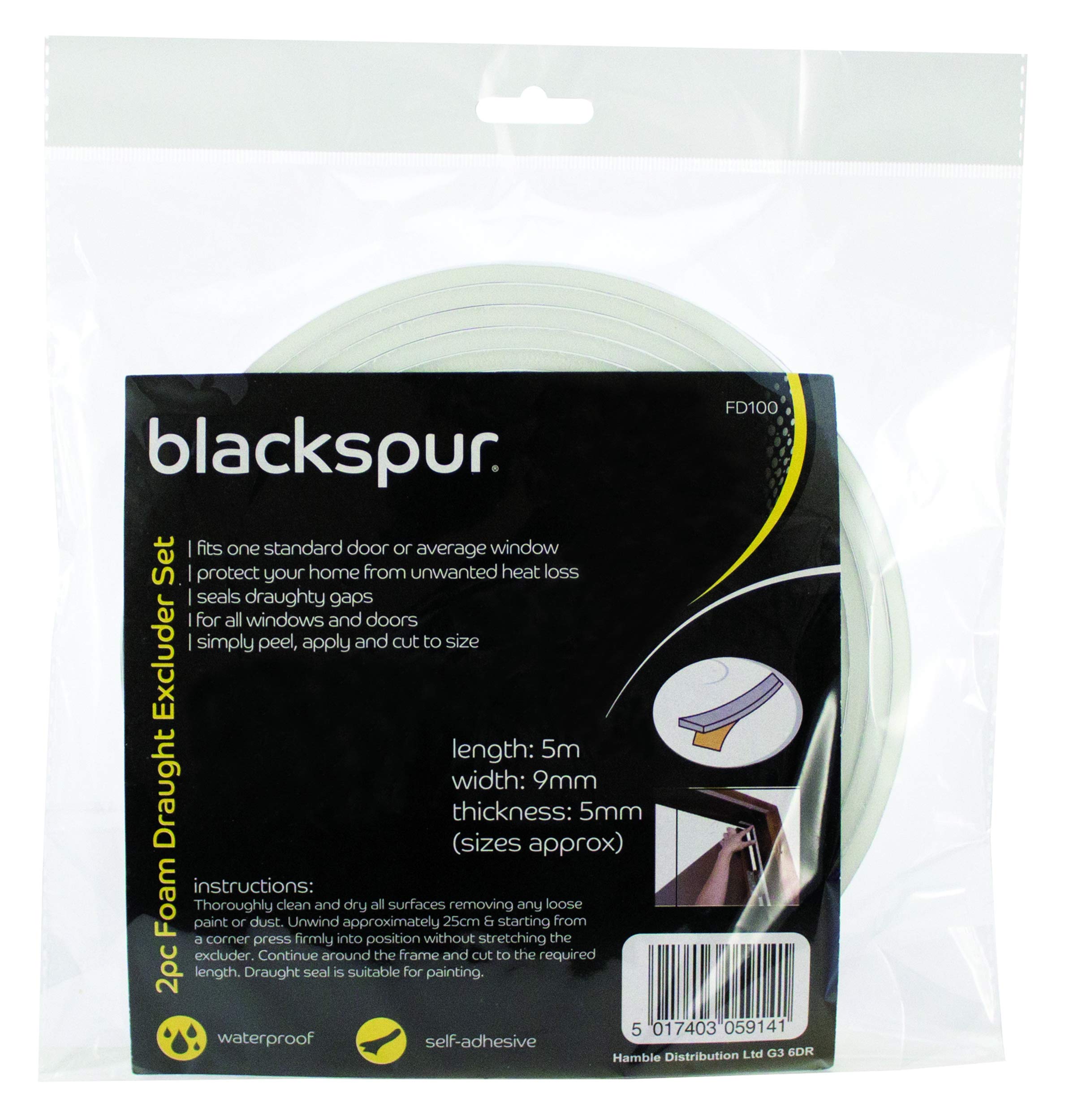 Blackspur BB-FD100 Foam Draught Excluder Set