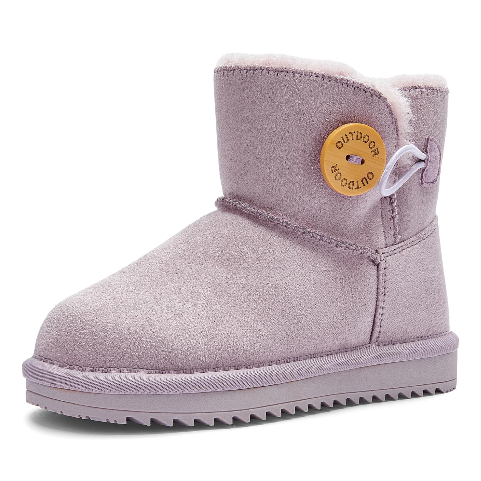 Photo 1 of 3.5 Balabala Kids Snow Boots Girls Warm Winter Boots Faux Fur Suede Boys Snow Boots Water Resistant Mini Boots Casual Boots