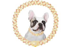 KOLODOGO Metal Diamond Dog Chain Dog Training Chain with Secure Buckle Pet Collars for Large Medium Dogs