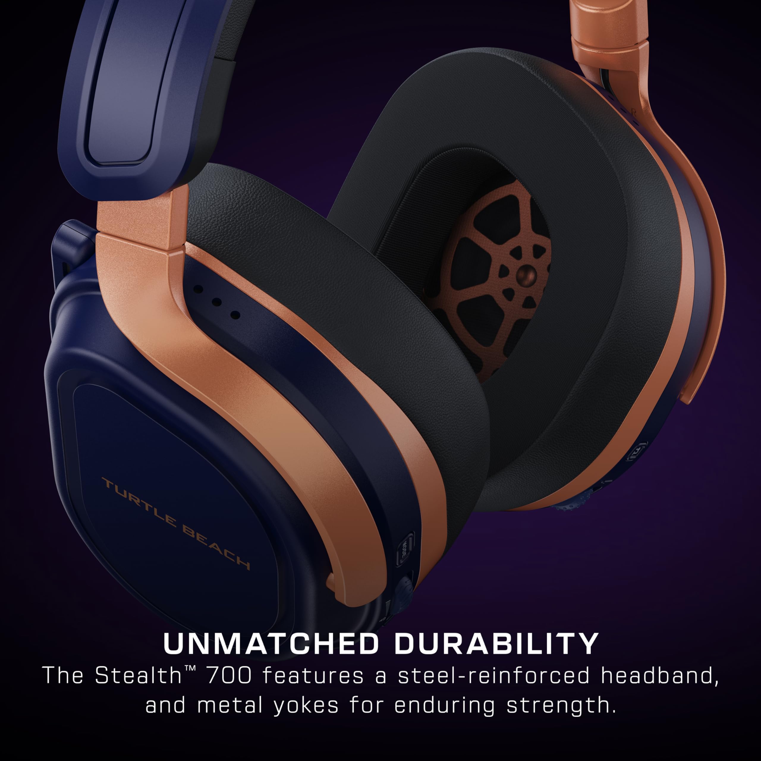 Turtle Beach Stealth 700 Gen 3 Auriculares inalámbricos multiplataforma amplificados para juegos para Xbox Series X|S, Xbox One, PC, PS5, dispositivos móviles - Controladores de 60 mm, micrófono con cancelación de ruido AI, Bluetooth, batería de 80 horas - Cobalto