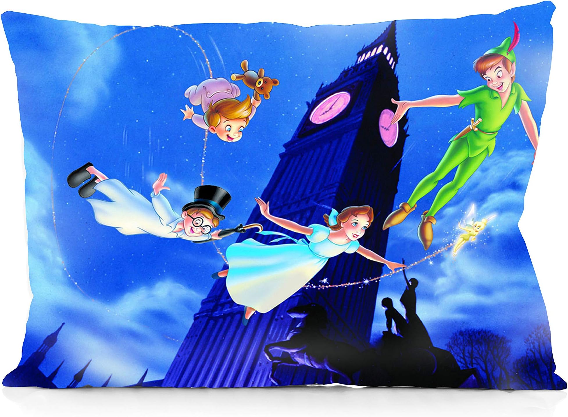 DoubleUSA Peter Pan Pillowcases Both Sides Print Zipper Pillow Covers 20"x30"