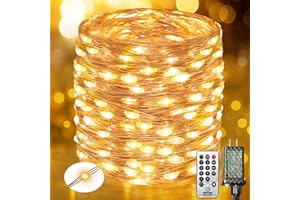 btfarm Remote Fairy Lights Plug in, 66FT 200 LED Twinkle Lights Indoor, Timer String Light for Bedroom, 8 Modes Copper Wire W