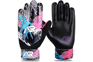 Arsh Sports Soccer Goalie Gloves,Football Goalkeeper Gloves for Kids Boys Youth Children Double Wrist Protection Along 4mm Su