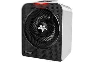 Vornado Velocity 5 Whole Room Space Heater with Auto Climate Control, Timer, and Safety Features, White, Large
