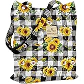 Miss Adola Corduroy Tote Bag for Women - Reusable Totes with Magnetic Buckle & Pocket Aesthetic Design Work Grocery Bags