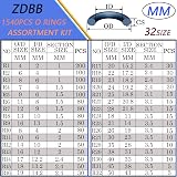 ZDBB 32 Size O Ring Assortment Kit 1540 Pcs Nitrile 4-50mm with 4 Pick view 3