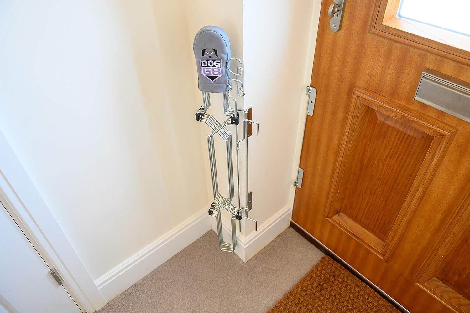 Dog Gate for Front Doors, A Retractable, Portable and Folding