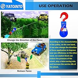 YATOINTO 2 ton Snatch Block with Hook, 3" Sheave