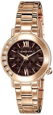 Giordano Analog Brown Dial Womens Watch - 2753-44