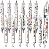 Eaasty 12 Pcs School Counseling Week Ballpoint Gift School Counseling Appreciation Pen Bulk Funny Ballpoint Pens for Birthday Teachers Day