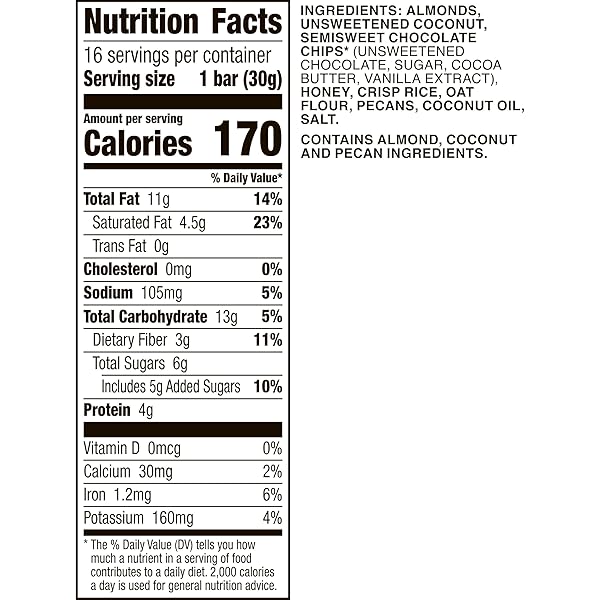 LARABAR TRAIL MIX BARS, CHOCOLATE COCONUT MACAROON, GLUTEN FREE BAKED NUT BAR, 16 COUNT, 16.96 OZ