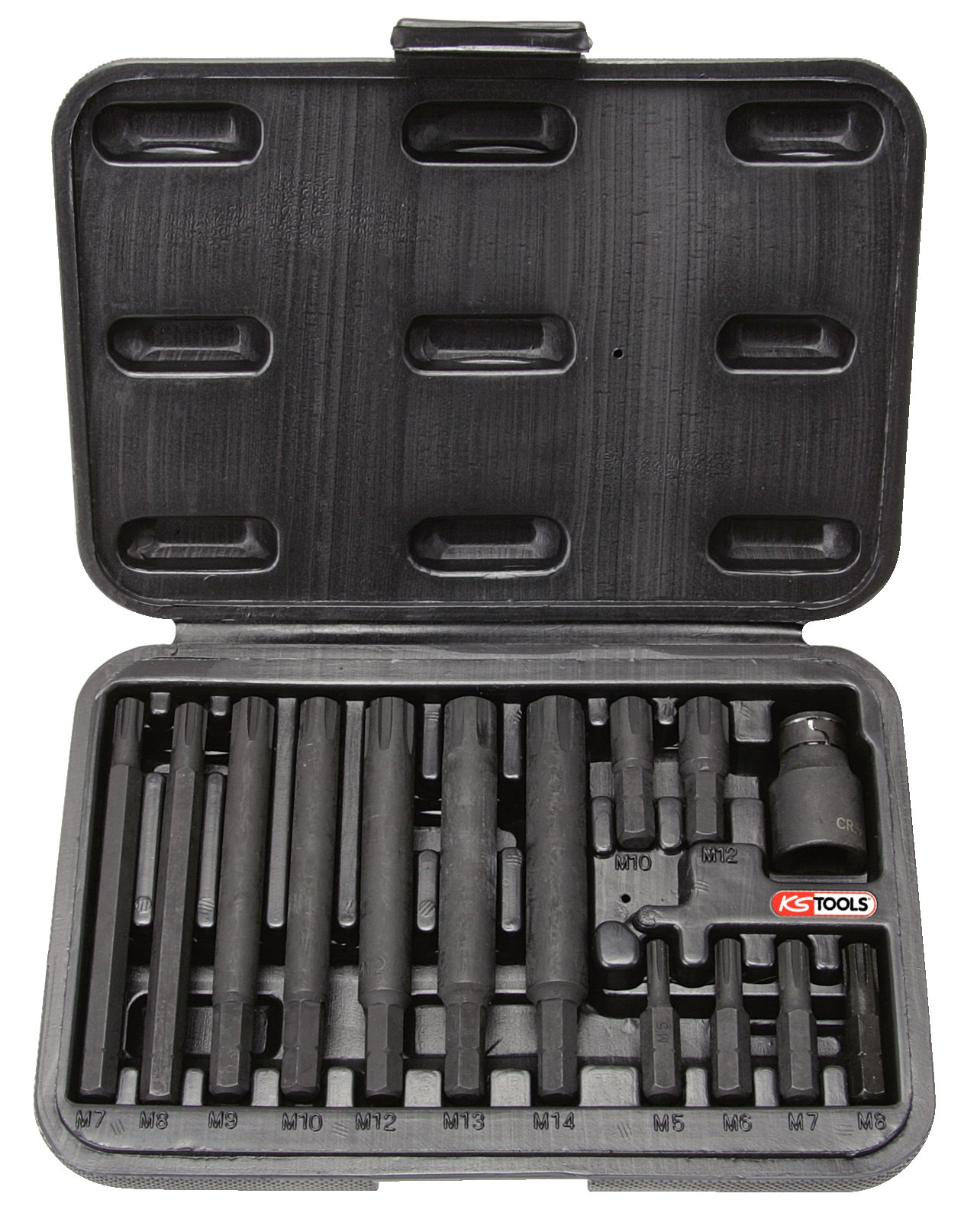 KS Tools 911.4306 5/16-inch Classic Bit Set Ribe (14 Pieces)