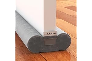 HADOR Door Draft Stopper for Bottom of Door, 36 Inch Under Draft Air Noise Light Blocker 30"- 36" Double Side Soundproof Sweep Filler Seal Gap up to 1.7" for French Patio Sliding Door Guard, Grey