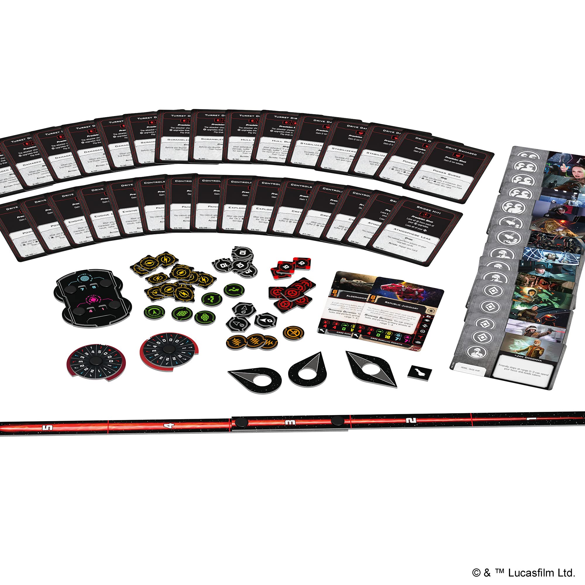 Star Wars X-Wing 2nd Edition Miniatures Game Tantive IV EXPANSION PACK - CR90 Corellian Corvette, Strategy Game for Kids & Adults, Ages 14+, 2 Players, 30-45 Min Playtime, Made by Atomic Mass Games