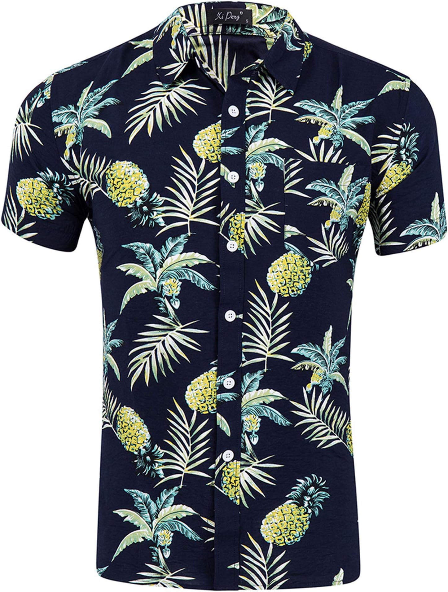 Mens Hawaiian Shirt Funky 3D Printed Aloha Short Sleeve Floral Shirts M-XXL