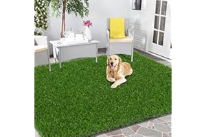 HEBE Artificial Grass Turf Rug Grass Mat 4 x 6 Ft Dog Pee Pads Potty Training Rug with Drainage Holes Fake Grass Patch Turf C