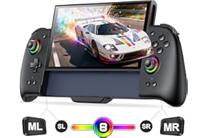 Spican Switch 2 Controller, Switch 2 Accessories Wireless Pro Controller with No-drift Hall Effect Joystick, 4 RGB Mode, 10H+ Battery, Turbo&Macro, Full-Size Hand-Curve Design Comfort for Handheld Mode