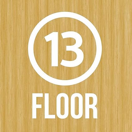 Amazon Com Uptell 12x12 Inch Tin Sign 13th Floor Hotel