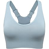 Sports Bra for Women High Support, High Impact Sports Bra Adjustable Supportive Wireless Gym & Yoga, Black, Large