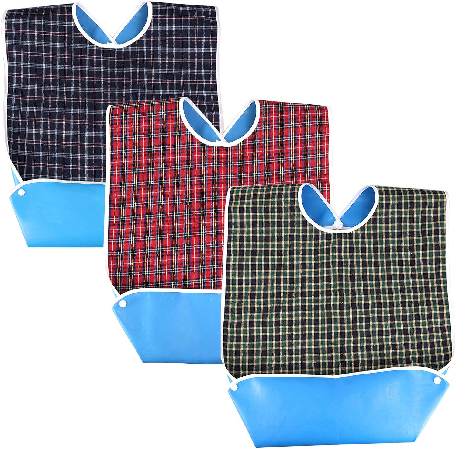 Newthinking 3 Pack Adult Bibs for Eating, Adult Bibs with