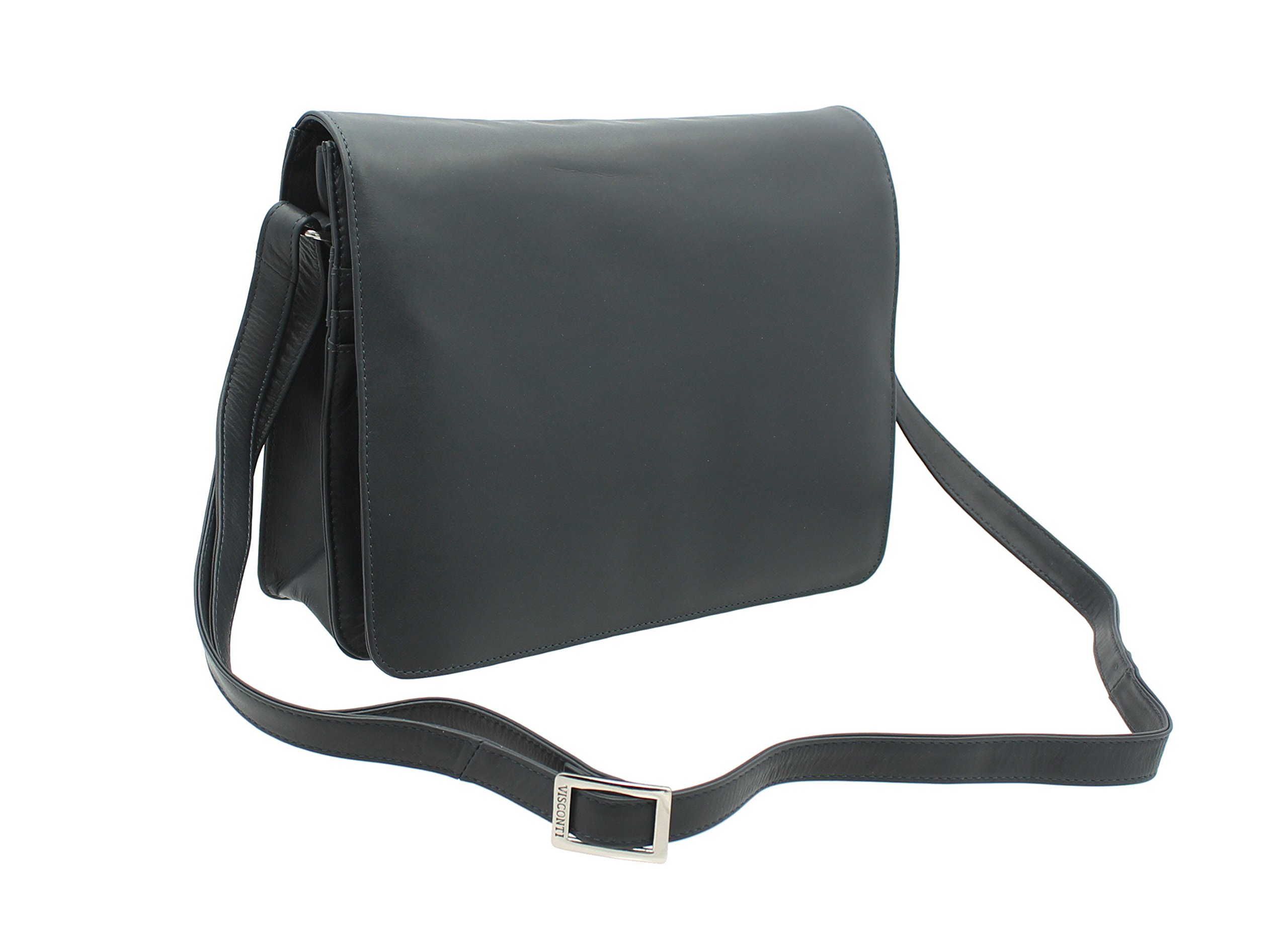 VISCONTI Leather Organiser Bag 754 Navy