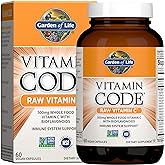 Garden of Life Vitamin Code Raw Vitamin C - 60 Capsules, 500mg Whole Food Vitamin C Capsules + Fruit & Veggie Blend & Probiotics, Supplements for Adults, Vegan, Gluten Free