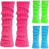 WILLBASIC Leg Warmers 3 Pairs Costume Accessories for Women, Women's Heavy Soft Extra Long Leg Warmers