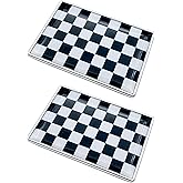 2 Pcs 3D Checkered Black and White Racing Flag Metal Car Stickers Chrome Decals,2.3 x 1.6 Inch Metal Truck Stickers,Patriotic Car Motorcycle Emblem.