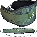 AQF Dipping Belt Weight Lifting Chain Green Camo Neoprene 36in Chain