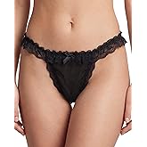 Satini Women's Sheer Frilly Lace Sissy Tanga Knickers Briefs Panties