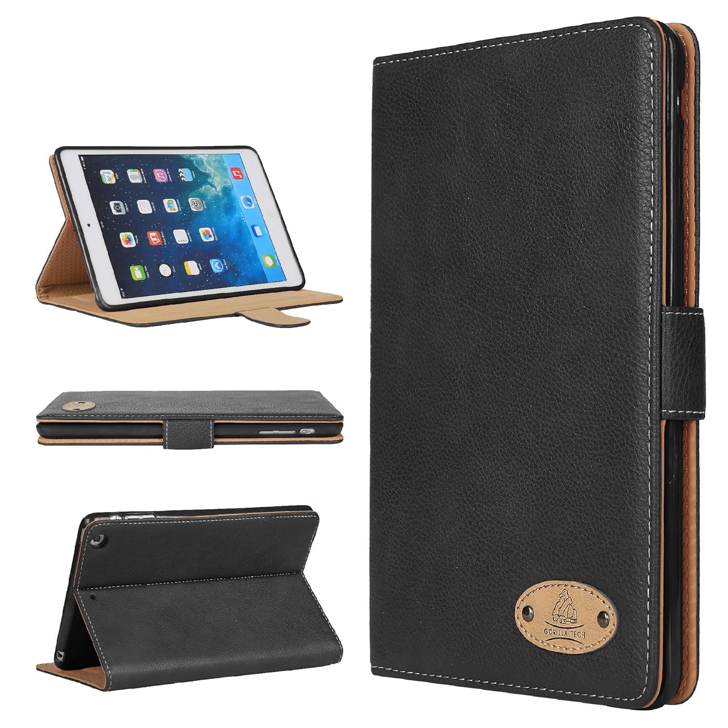 Gorilla Tech Apple iPad 4 Genuine Luxury Executive Leather Case Smart ...