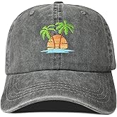 Hepandy Embroidered Palm Tree Hats for Men Women